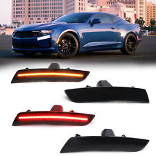 Front&Rear Smoked LED Side Marker Lights for Chevy Camaro 2016-2023 LS LT SS ZL1 picture