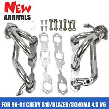 Exhaust Header Manifold Set For Chevy S10 Blazer Sonoma 1996-2001 4.3L V6 4WD US picture