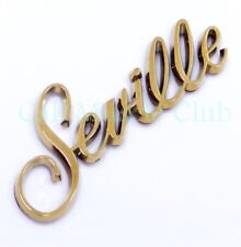 80-91 Seville Script Emblem Nameplate Badge Rear Trunk Door Fender Gold picture