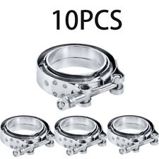 10X3'' Exhaust Pipe V-Band Clamp 304 Stainless Steel + Male & Female Flanges picture