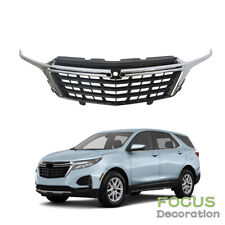 Fit For 2022/2023 Chevrolet Equinox Grill Front Bumper Grill Black W/Chrome Trim picture