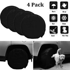 300D Waterproof Wheel Tire Cover Set Of 4 For RV Trailer Camper Car Truck Black picture