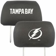 FANMATS 25118 Tampa Bay Lightning Embroidered Head Rest Cover Set - 2 Pieces picture