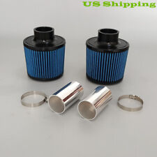 Blue Air Intake Kit For BMW N54 135i 335(x)i 535(x)i 3.0 Hi FLow Cone Filters picture