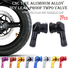 2PCS Motorcycle CNC Aluminum 11.3mm Tire Wheel Stem Valve 90 Degree Angled ^ picture