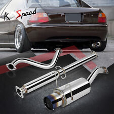 STAINLESS STEEL SS CAT BACK EXHAUST SYSTEM FOR 93-97 HONDA DEL SOL BURNT TIP picture
