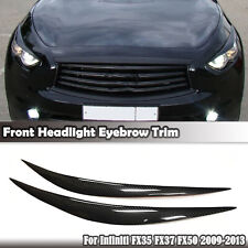 Car Front Headlight Eyebrow Trim Cover For Infiniti FX35 FX37 FX50 2009-13 2PCS picture