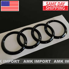 AUDI Rings Emblem Gloss Black Rear Trunk Badge Logo A1 A3 S3 A4 S4 A5 S5 A6 S6  picture