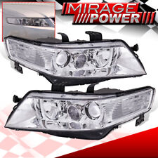 For 04-08 Acura TSX CL7 CL9 JDM Chrome Clear Projector Headlights Assembly Pair picture