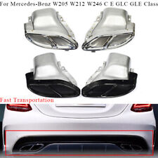 For Mercedes-Benz W205 W212 W246 C E GLC GLE Class Car Rear Exhaust Pipe Tips FP picture