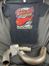 Headman 120 Degree Mandrel Bend Exhaust + Patriot Flange Kit #H7261 Free Tshirt picture