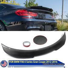 Fits BMW 6Series F06 640i 650i M6 12-18 CARBON LOOK Rear Trunk Spoiler Wing PSM picture