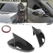 Gloss Black Horn Wing Mirror Cover Cap For VW Jetta MK6 Passat B7 CC Scirocco ` picture