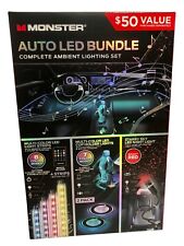 Monster Auto 5 Piece LED  Bundle Complete Vehicle Ambient Lighting Kit~Set - NEW picture