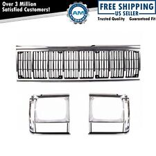 Grille & Headlight Bezel Kit Fits 1991-1996 Jeep Cherokee 1991-1992 Comanche picture