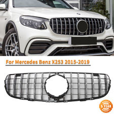 Chrome GT R Grille Grill For 2015-2019 Mercedes Benz X253 GLC250 GLC300 GLC43AMG picture