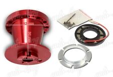 6-HOLE RED ALUMINUM STEERING WHEEL HUB ADAPTER FIT 83-88 MITS. STARION/CORDIA picture