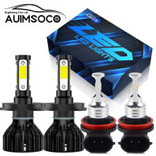 For Suzuki Aerio 2002-2007 6000K LED Headlight Fog Light Bulbs Combo KIT White picture