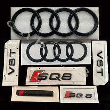 SQ8 Gloss Black Full Badges Package For Audi SQ8 Exclusive pack 7p picture