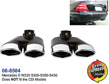 Exhaust tips tailpipe trims for Mercedes Benz S W220 S320 S350 S430 / 06-8504 picture