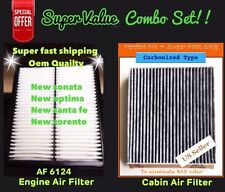 Engine & Carbonized Cabin Air filter for 12-18 Azera 11-14 Sonata 11-15 Optima picture