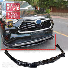 For Toyota Highlander 2020-2022 Glossy Black Front Bumper Lip Spoiler Protector picture