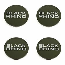 4 Black Rhino Hard Alloys Green Center Caps for 5/6L Stadium Bantam Hachi Ridge picture