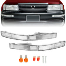 For Lexus LS400 LS 400 1990-1994 Clear Lens Front Bumper Signal Lights w/Bulbs picture