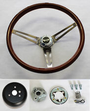 1967 Road Runner Barracuda GTX Fury High Gloss Finish Wood Steering Wheel 15