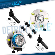 2 Front Wheel Hub and Bearing + 2 Tie Rod + 2 Sway Bar Link for DTS FWD w/ ABS  picture
