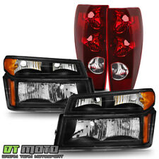 2004-2012 Chevy Colorado/GMC Canyon Black Headlights+Parking Signal+Tail Lights picture