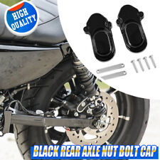 Black Rear Axle Cover Nut Bolt Cap Fits For Harley Sportster XL883 1200 2005-14 picture
