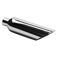 Exhaust Tip - Non Rolled Edge Angle Cut Weld On Chrome - JAC518 picture