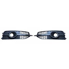 A Pair Front Bumper Fog Light Grille Cover Black For Audi A7 S-Line S7 2012-2015 picture