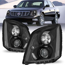 Projector Black Headlight For 2006-2011 Cadillac DTS HID/Xenon Left+Right picture
