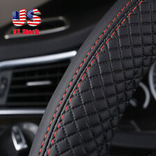 Leather Car Steering Wheel PU Cover Good Grip For 15
