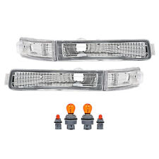For Lexus LS400 1995-1997 Clear Front Bumper Turn Signal Lights w/Bulbs picture