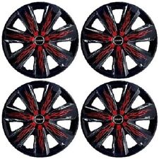 14 Inch Universal Black Red Wheel Cover/Cap Model- Firebolt Black Red picture