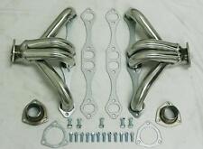 Small Block Chevy Polished Stainless Shorty Hugger Headers Street Rod SBC 350 picture