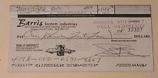 RARE George Barris King of Kustoms Signed Business Check Batmobile Dragula  picture