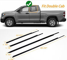 4PCS Window Moulding Weatherstrip Seal Belt For 2007-20 Toyota Tundra Double Cab picture