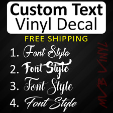 Cursive Custom Text Vinyl Decal Sticker Script | Personalized Lettering Fancy picture