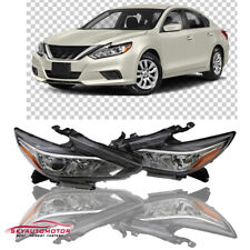 Fits 2016 2017 2018 Nissan Altima Headlights Headlamps Chrome Factory Style Pair picture