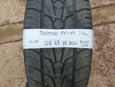215/65/16 Tyre Part Worn Prestivo 102H PV-X1 Extra Load 3.5mm Tire Warn picture