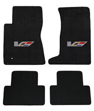 NEW BLACK Carpet Floor Mats 2005-2011 Cadillac STS - V Embroidered Logo - Set 4 picture
