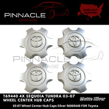 4PC Toyota Matte Silver Center Wheel Hubcap Sequoia Tundra 03-07 T69440 56069440 picture