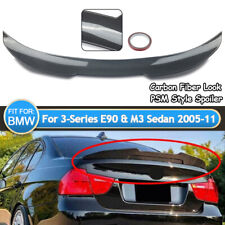 Rear Trunk Spoiler Wing PSM Style Carbon Look For BMW E90 3Series M3 Sedan 05-11 picture