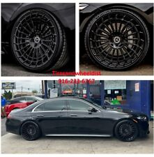 22'' Wheels fit Mercedes S550 Bentley S63 Gloss Black Continental Tires GLC SL63 picture