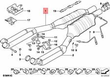 Genuine BMW E38 750i 750iL 750iLP Exhaust Pipe Front Silencer 18101741393 picture