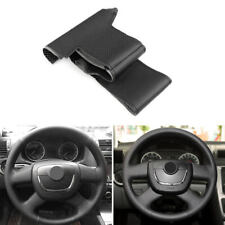 Steering Wheel BLACK Leather Cover For Skoda Octavia 2009 2010 2011 2012 2013 picture